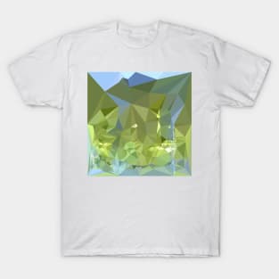 Limerick Green Abstract Low Polygon Background T-Shirt